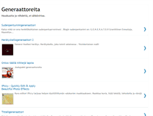 Tablet Screenshot of generaattoreita.blogspot.com