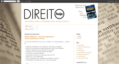 Desktop Screenshot of canaldireitohoje.blogspot.com