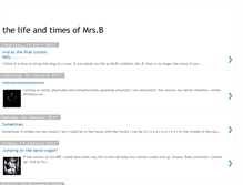 Tablet Screenshot of lifeandtimesofmrsb.blogspot.com