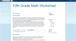 Desktop Screenshot of fifthgrademathworksheet.blogspot.com