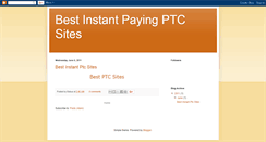 Desktop Screenshot of instant-ptc-sites.blogspot.com