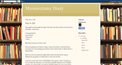 Desktop Screenshot of myomectomydiary.blogspot.com