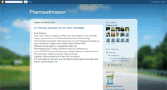 Desktop Screenshot of pharmaadmission.blogspot.com