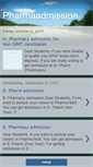 Mobile Screenshot of pharmaadmission.blogspot.com