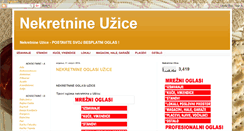 Desktop Screenshot of nekretnineuzice.blogspot.com