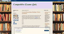 Desktop Screenshot of competitiveexamsquiz.blogspot.com