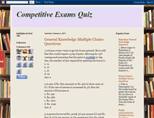 Tablet Screenshot of competitiveexamsquiz.blogspot.com