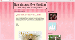 Desktop Screenshot of fivesistersfivefamilies.blogspot.com
