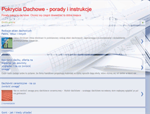 Tablet Screenshot of pokryciadachowe.blogspot.com