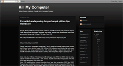 Desktop Screenshot of killmycomputer.blogspot.com