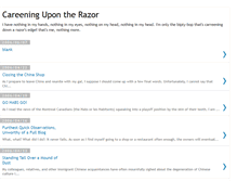 Tablet Screenshot of careeningupontherazor.blogspot.com