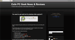 Desktop Screenshot of exilepcgeek.blogspot.com