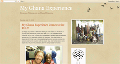 Desktop Screenshot of myghanaexperience.blogspot.com