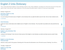Tablet Screenshot of englishtourdu-dictionary2.blogspot.com