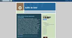 Desktop Screenshot of kalliedebeer.blogspot.com