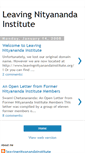 Mobile Screenshot of leaving-nityananda-institute.blogspot.com