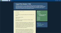 Desktop Screenshot of parkmeadowhoa.blogspot.com