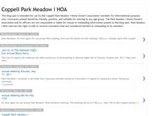 Tablet Screenshot of parkmeadowhoa.blogspot.com