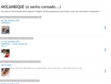 Tablet Screenshot of mocambiqueosonhocontado.blogspot.com