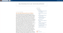 Desktop Screenshot of mathematician-biographies.blogspot.com