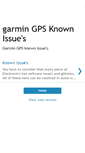 Mobile Screenshot of garminknownissues.blogspot.com
