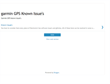 Tablet Screenshot of garminknownissues.blogspot.com