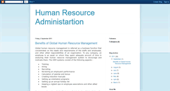 Desktop Screenshot of humanresourceadministration.blogspot.com