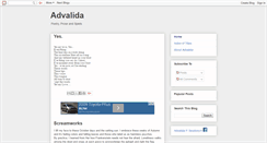 Desktop Screenshot of advalida.blogspot.com