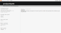 Desktop Screenshot of postpunkpete.blogspot.com