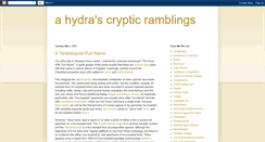 Desktop Screenshot of hydrascrypticramblings.blogspot.com