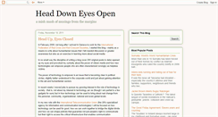 Desktop Screenshot of headdowneyesopen.blogspot.com