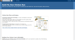 Desktop Screenshot of buildmyownchickenrun.blogspot.com