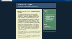 Desktop Screenshot of leanmusclelosefat.blogspot.com