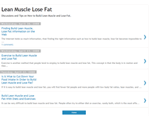 Tablet Screenshot of leanmusclelosefat.blogspot.com