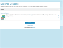 Tablet Screenshot of dependscoupons.blogspot.com