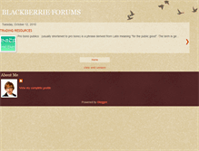 Tablet Screenshot of blackberrieforums.blogspot.com