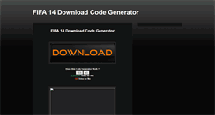 Desktop Screenshot of fifa-14-download-code-generator.blogspot.com