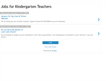 Tablet Screenshot of jobsforkindergartenteachers.blogspot.com