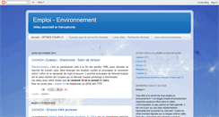 Desktop Screenshot of emploi-environnement.blogspot.com