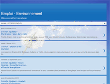 Tablet Screenshot of emploi-environnement.blogspot.com