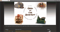 Desktop Screenshot of geekinthebasement.blogspot.com
