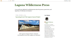 Desktop Screenshot of lagunawildernesspress.blogspot.com