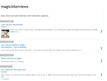 Tablet Screenshot of magicinterviews.blogspot.com