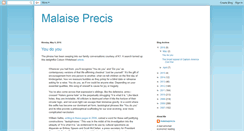 Desktop Screenshot of malaiseprecis.blogspot.com