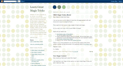 Desktop Screenshot of learn-great-magic-tricks.blogspot.com