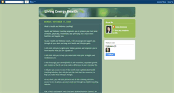 Desktop Screenshot of livingenergyhealth.blogspot.com