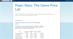 Desktop Screenshot of pawn-stars-game-cheats.blogspot.com