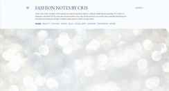 Desktop Screenshot of fashionnotesbycris.blogspot.com