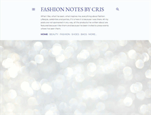 Tablet Screenshot of fashionnotesbycris.blogspot.com