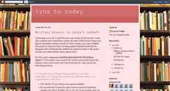 Desktop Screenshot of lynxtotoday.blogspot.com